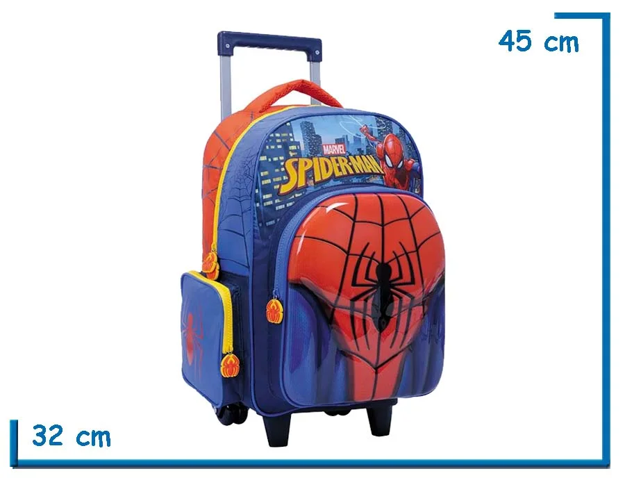 MOCHILA CARRO 16″ SPIDER-MAN PECHO RELIEVE