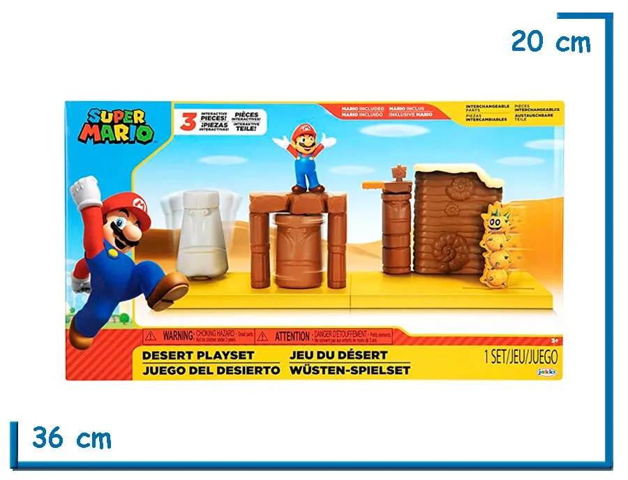 JAKKS SUPER MARIO DESERT PLAYSET MEDIANO