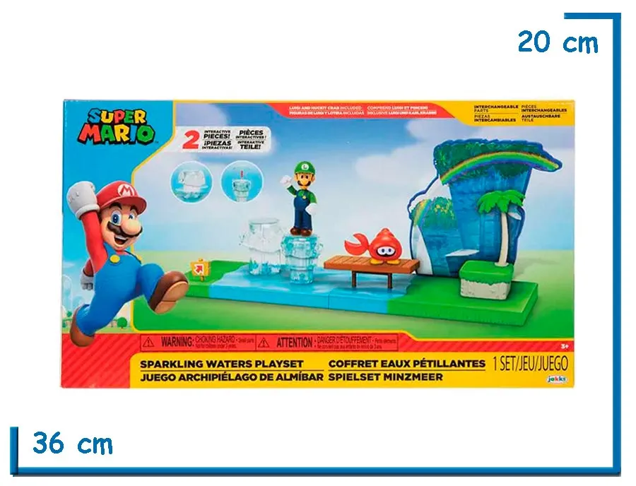 JAKKS SUPER MARIO SPARKLING WATERS PLAYSET MEDIANO