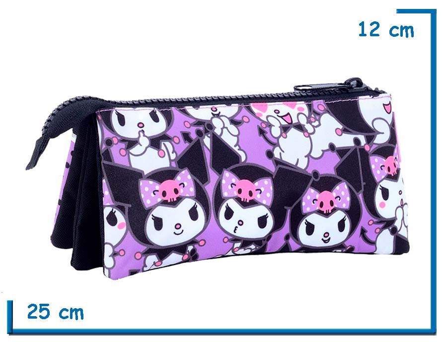 PORTALAPIZ TRIANGULAR SIMPLE KUROMI VIOLETA MUCHAS KUROMIS