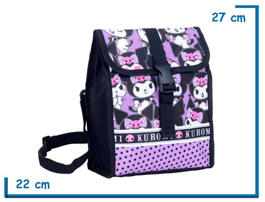 LUNCHERA CON SOLAPA KUROMI VIOLETA MUCHAS KUROMIS