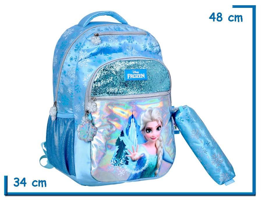 MOCHILA ESPALDA 18? FROZEN ELSA ICE MAGIC CON CARTUCHERA