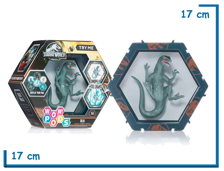 WOW! PODS BLUE JURASSIC WORLD CON LUZ
