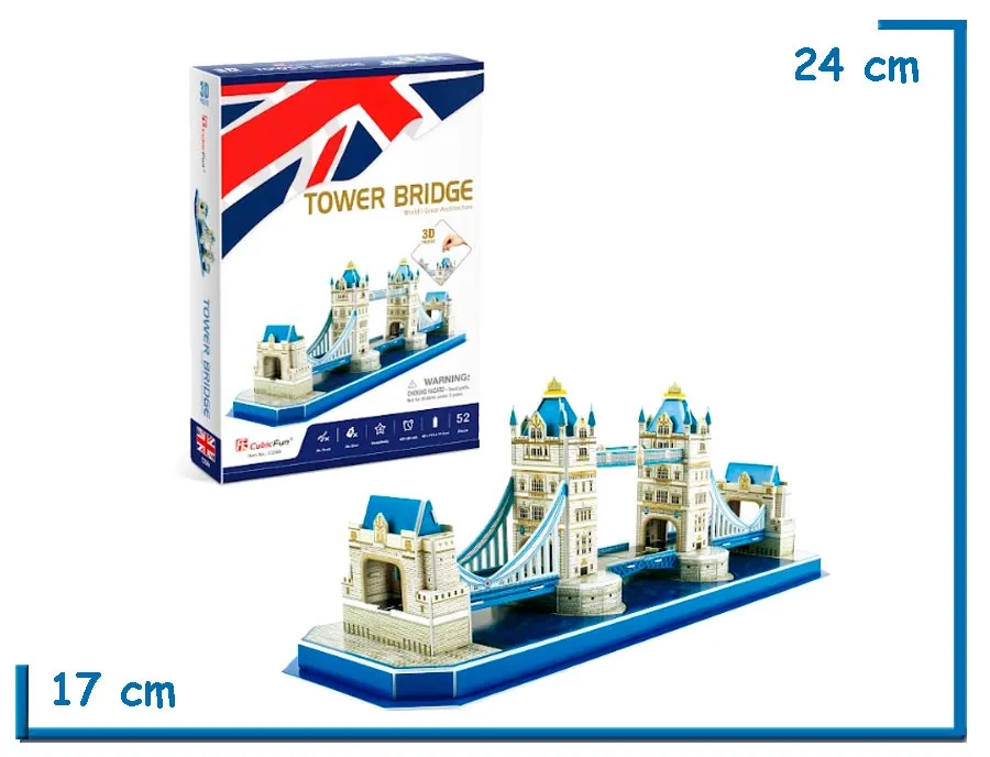 CUBIC FUN TOWER BRIDGE 3D PUZZLE 52 PZS