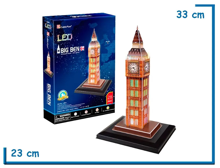 CUBIC FUN LED BIG BEN 3D PUZZLE 28 PZS