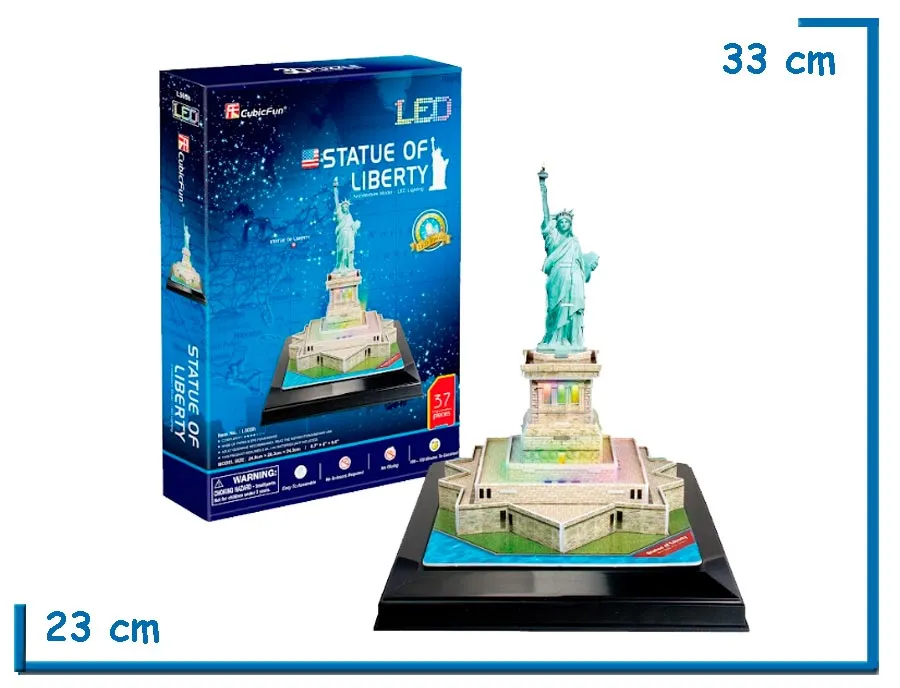 CUBIC FUN LED STATUE OF LIBERTY 3D PUZZLE 37 PZS