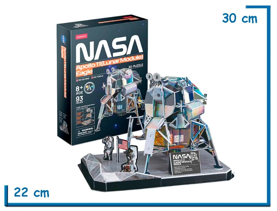 CUBIC FUN NASA APOLLO 11 (LUNAR MODULE) EAGLE 3D PUZZLE 93 PZS