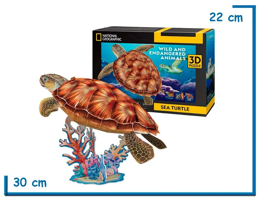 CUBIC FUN NAT GEO SEA TURTLE 3D PUZZLE 31 PZS