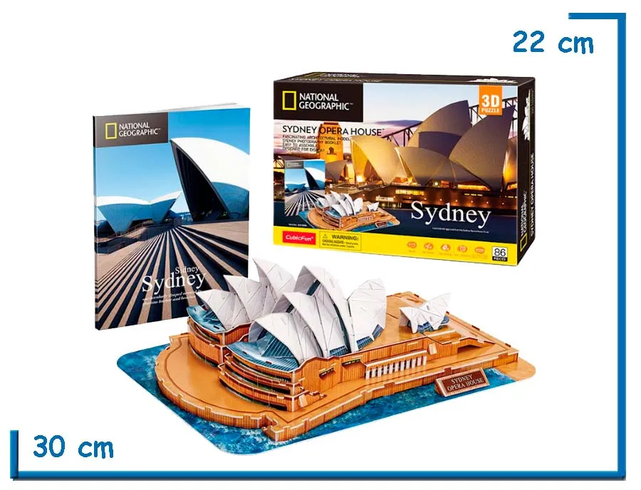 CUBIC FUN NAT GEO SYDNEY OPERA HOUSE 3D PUZZLE 86 PZS