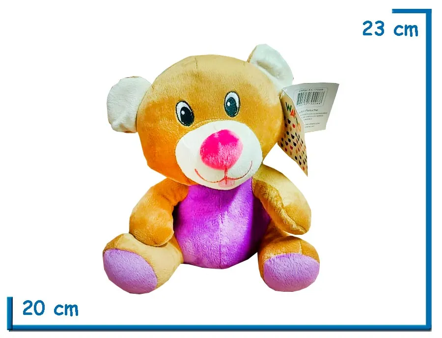 PELUCHE OSO PANZA VIOLETA 23CM