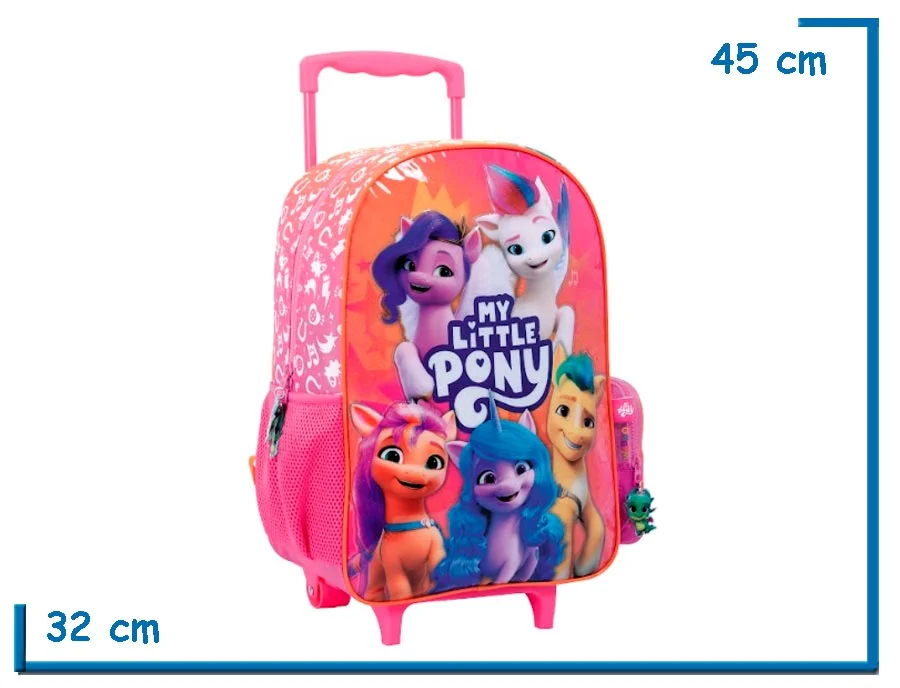 MOCHILA CARRO 16” MY LITTLE PONY ROSA GRUPO