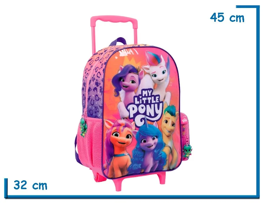 MOCHILA CARRO 16” MY LITTLE PONY VIOLETA GRUPO
