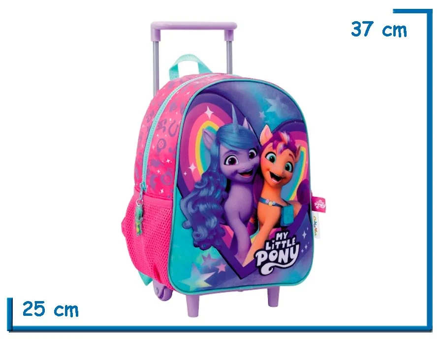 MOCHILA CARRO 12” MY LITTLE PONY ROSA CORAZON