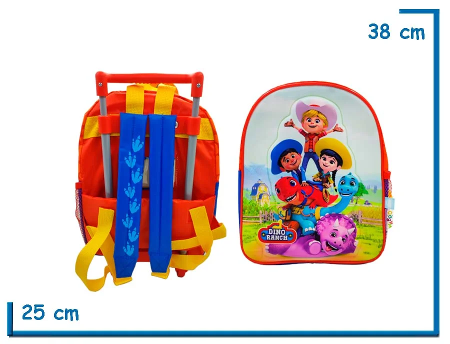 MOCHILA CARRO 12″ DINO RANCH PERSONAJES