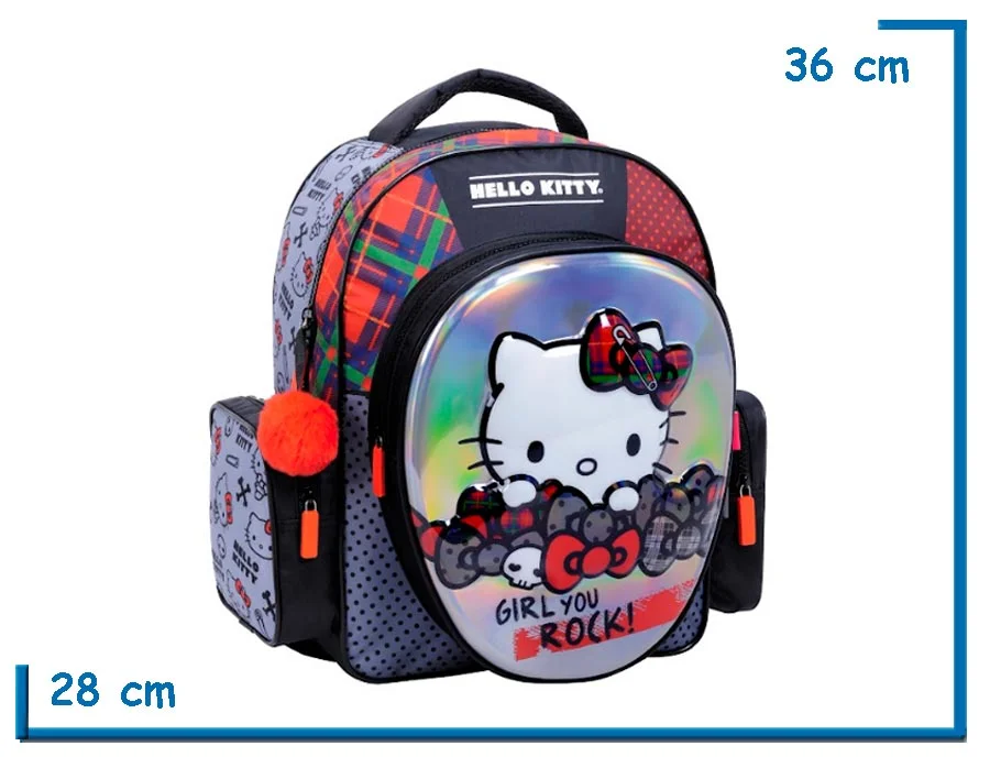 MOCHILA ESPALDA 14” HELLO KITTY GIRL YOU ROCK RELIEVE