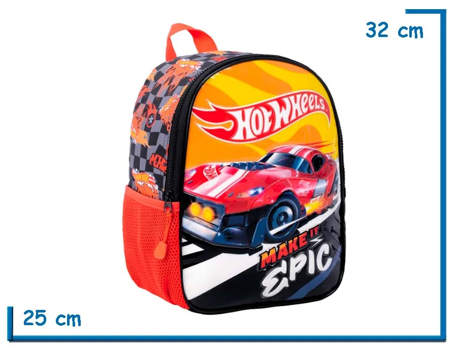 MOCHILA ESPALDA 12″ HOT WHEELS NEGRA MAKE IT EPIC
