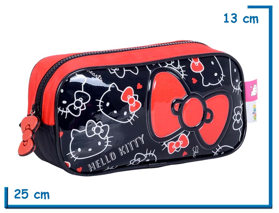 PORTALAPIZ SIMPLE HELLO KITTY ROJO Y NEGRO MO¥O