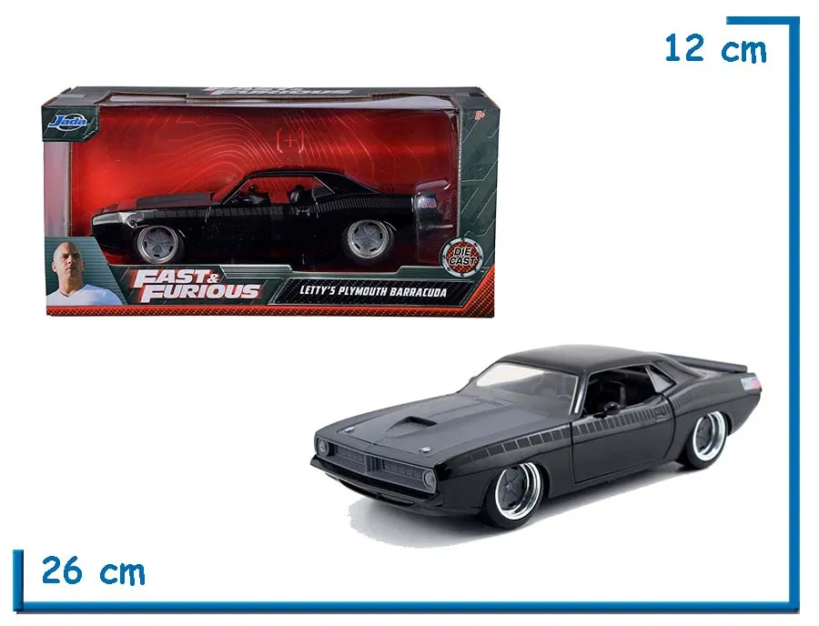 JADA LETTYS PLYMOUTH BARRACUDA FAST & FURIOUS 1.24