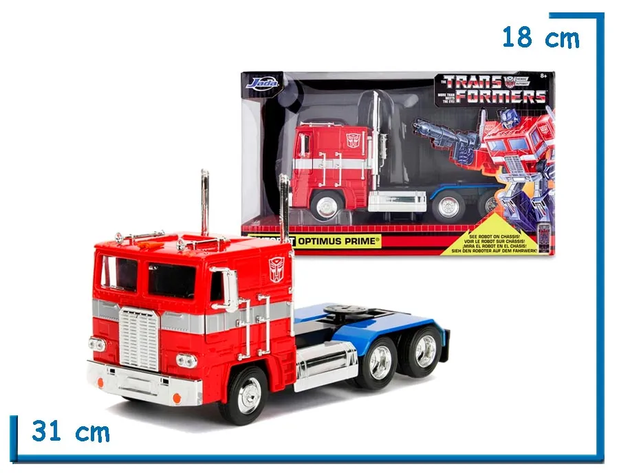 JADA TRANSFORMERS ANIMATED OPTIMUS PRIME DIE CAST 1.24