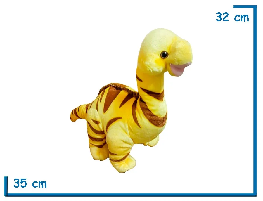 2X1 PELUCHE BRAQUIOSAURIO AMARILLO 32CM