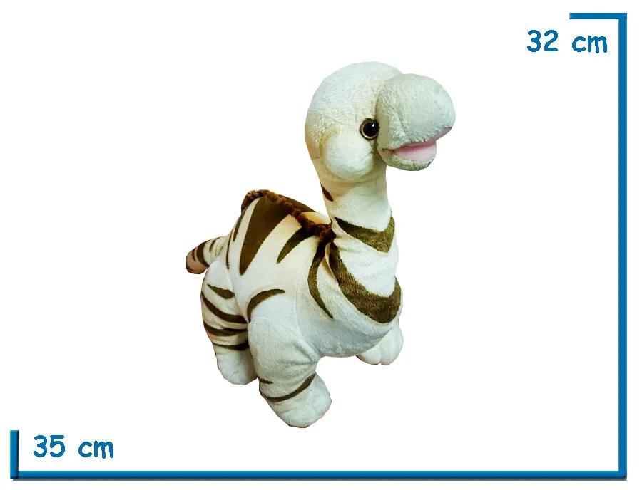 2X1 PELUCHE BRAQUIOSAURIO BEIGE 32CM