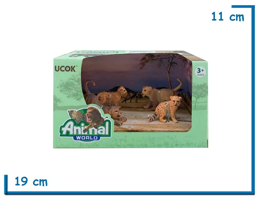 ANIMAL WORLD LEONES Y GUEPARDOS CACHORROS