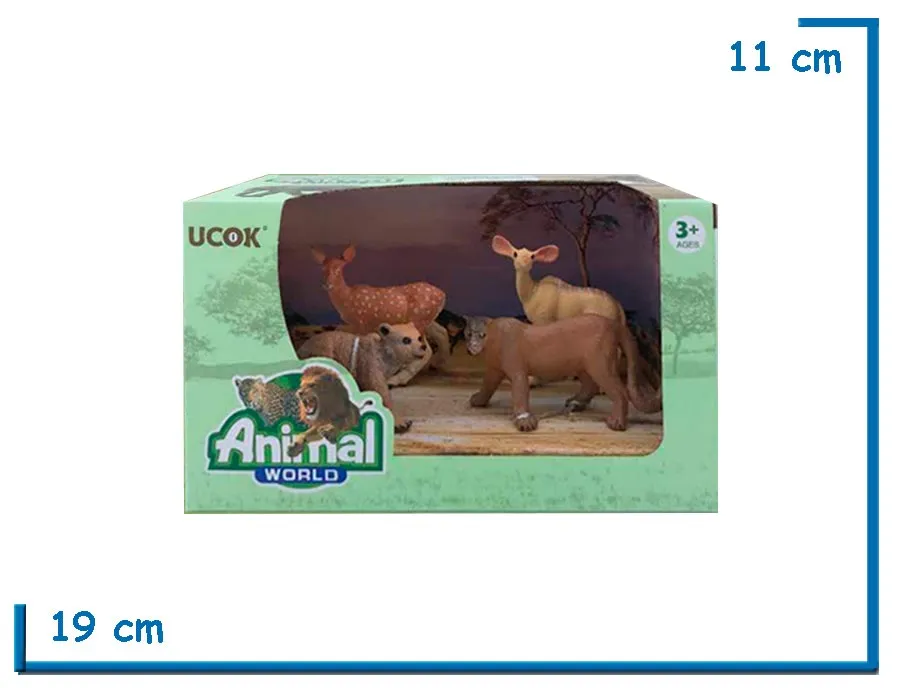 ANIMAL WORLD OSO PUMA Y ANTILOPES CACHORROS