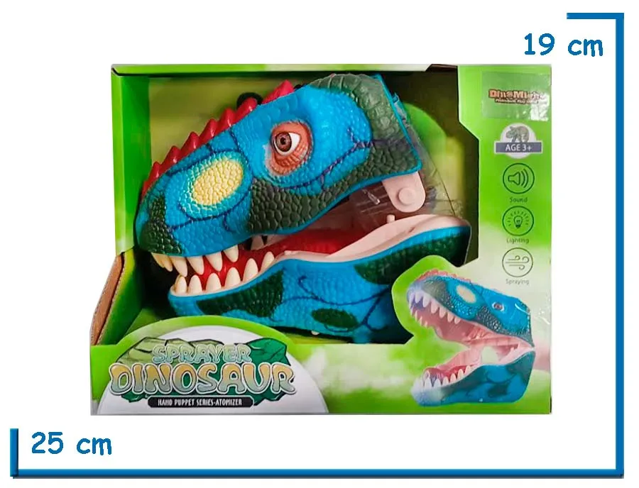 DINOMIGHT VELOCIRAPTOR AZUL SPRAYER DINOSAUR HAND PUPPET ATOMIZADOR