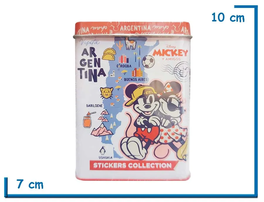 MICKEY Y AMIGOS STICKERS COLLECTION 8 PLANCHAS EN LATA