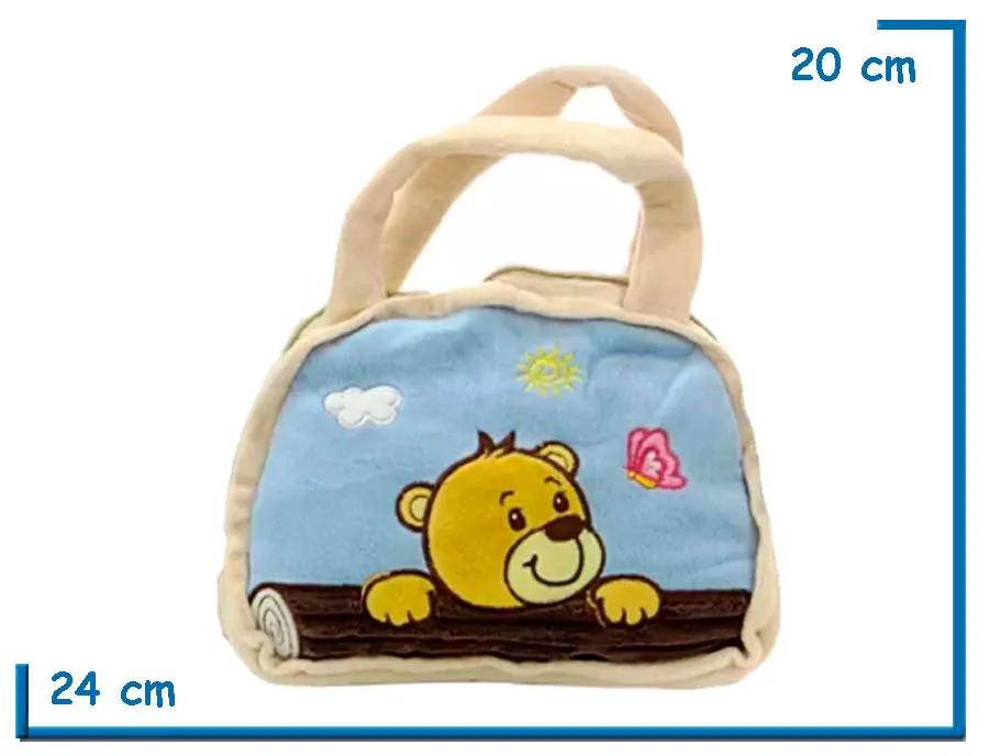 CARTERA PELUCHE BEIGE OSITO 24CM