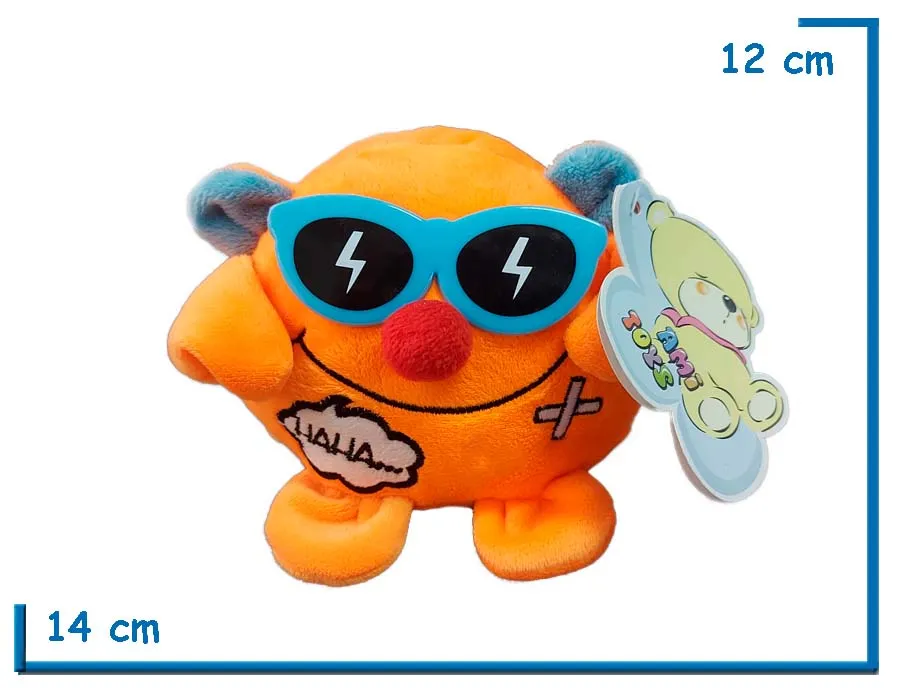 PELUCHE MONSTRUITO NARANJA CON SONIDO 5 PULGADAS