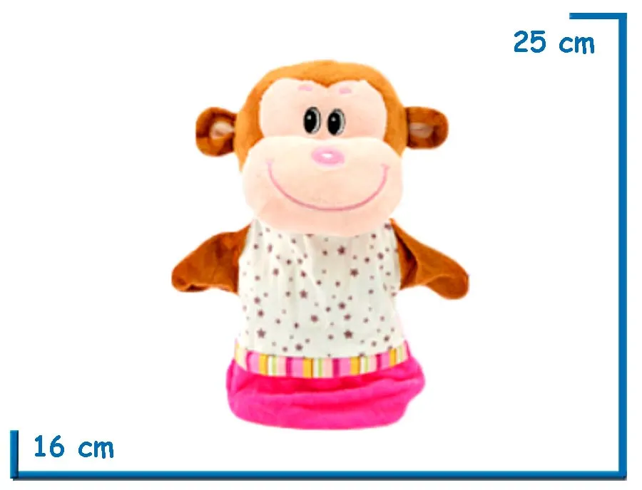 TITERE MONITO CON REMERA ESTRELLAS 25CM
