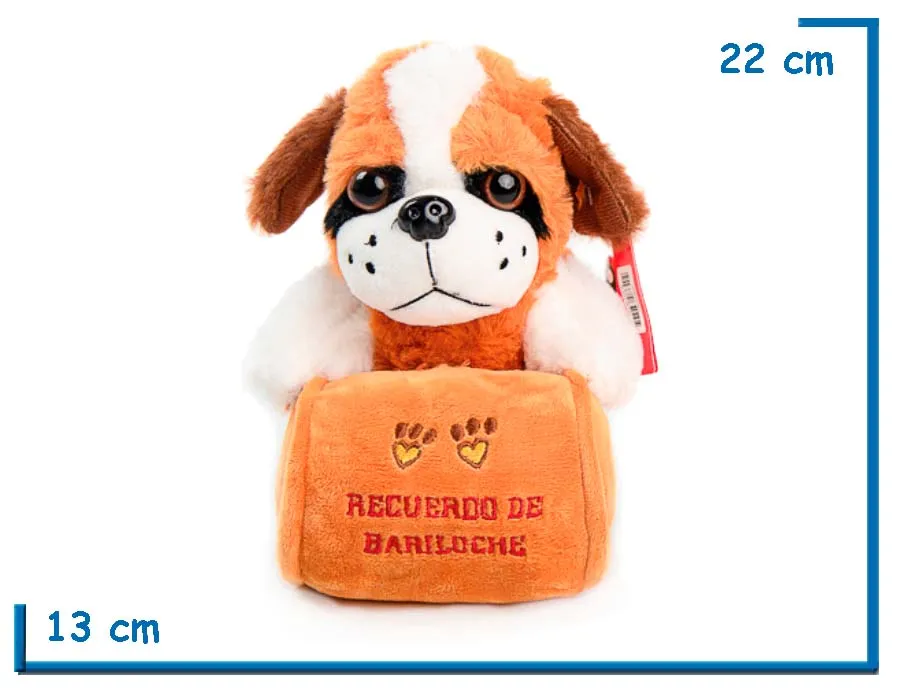 PELUCHE SAN BERNARDO CON BARRIL BARILOCHE 20 CM
