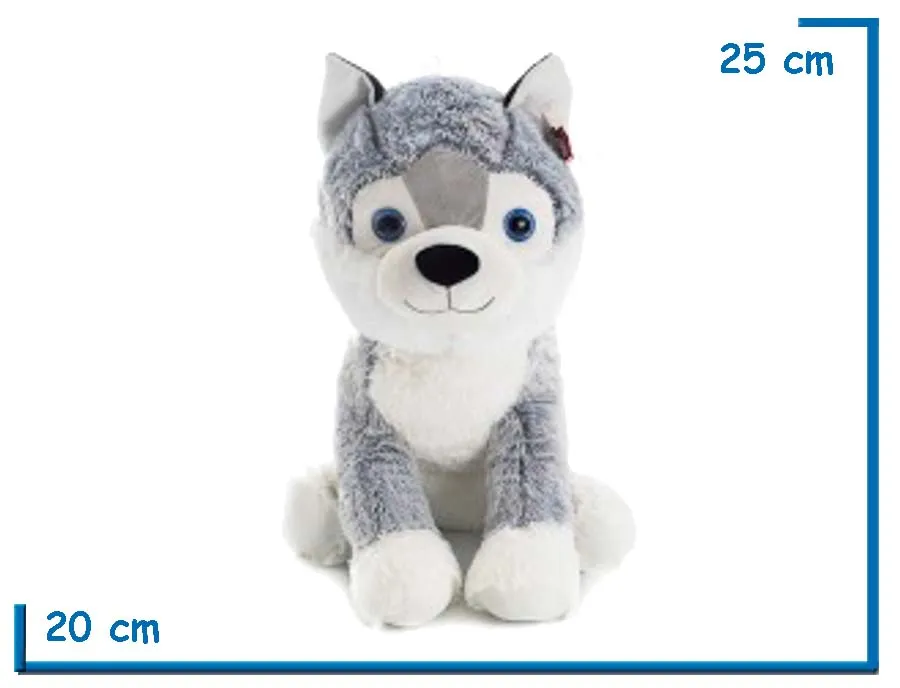 PELUCHE PERRO SIBERIANO SENTADO 25CM